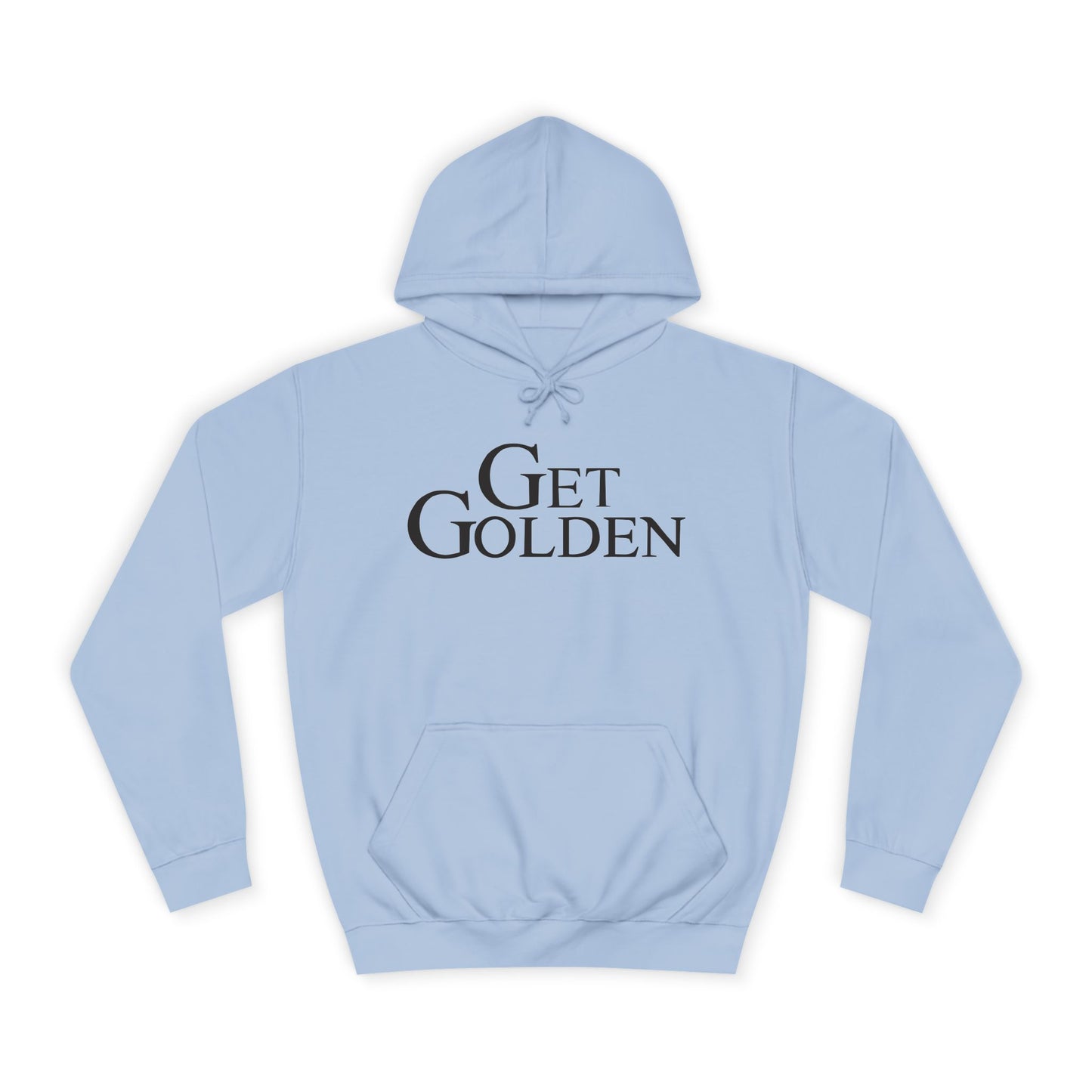Bold & Fun Golden Girls-Inspired Pop Art "Get Golden" Unisex College Hoodie, Retro Design, Cozy Everyday Wear
