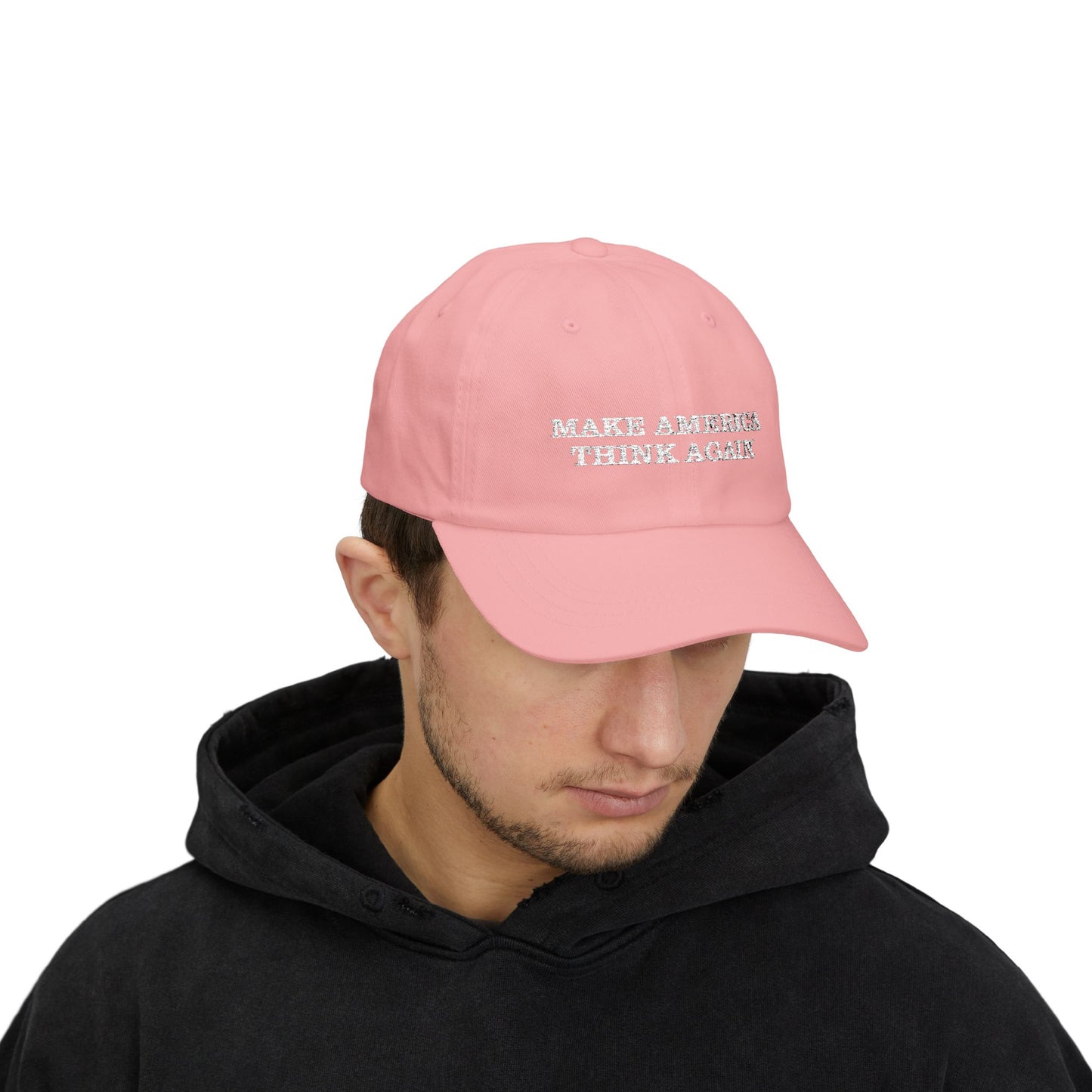 Make America Think Again" Classic Cap - Casual Unisex everyday Baseball Hat, Weekend Outings, Gifts, Trendy Cap for Any Occasion