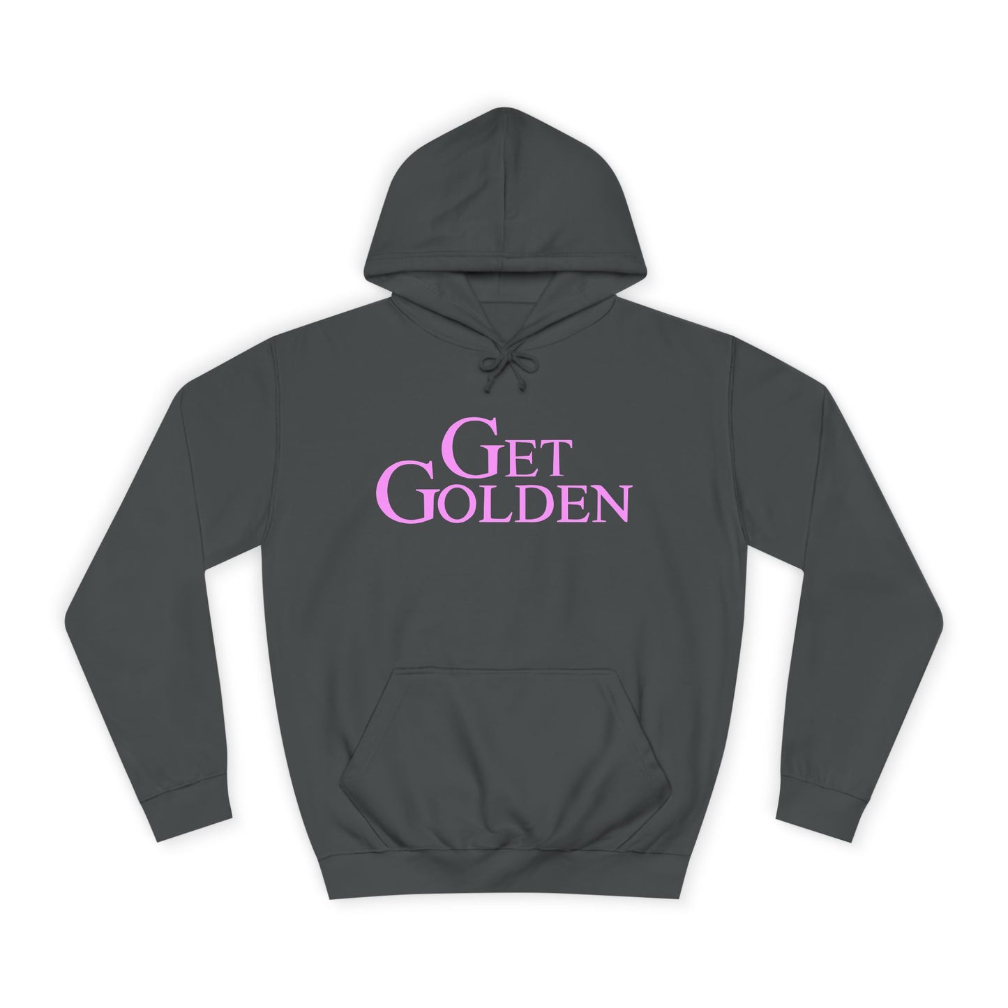 Bold & Fun Golden Girls-Inspired Pop Art "Get Golden" Unisex College Hoodie, Retro Design, Cozy Everyday Wear