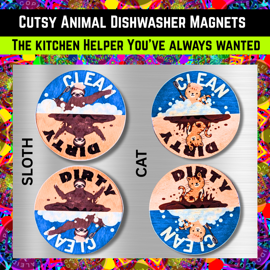 Animal Character Dishwasher Magnets