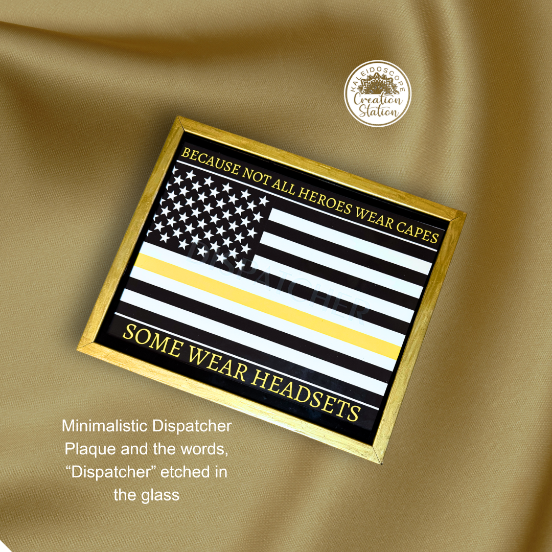 "Not All Heroes Wear Capes" First Responders Glass Etched Plaque