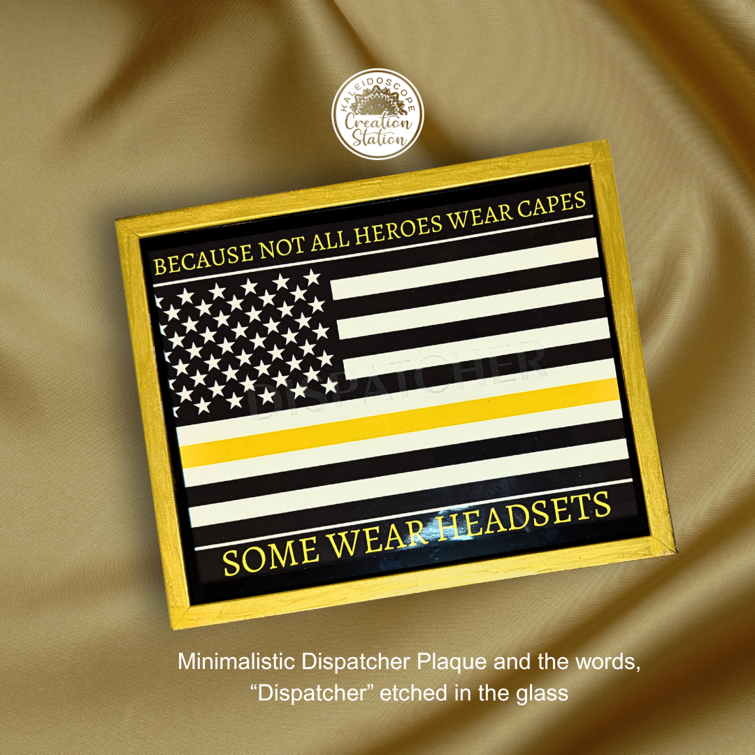 "Not All Heroes Wear Capes" First Responders Glass Etched Plaque