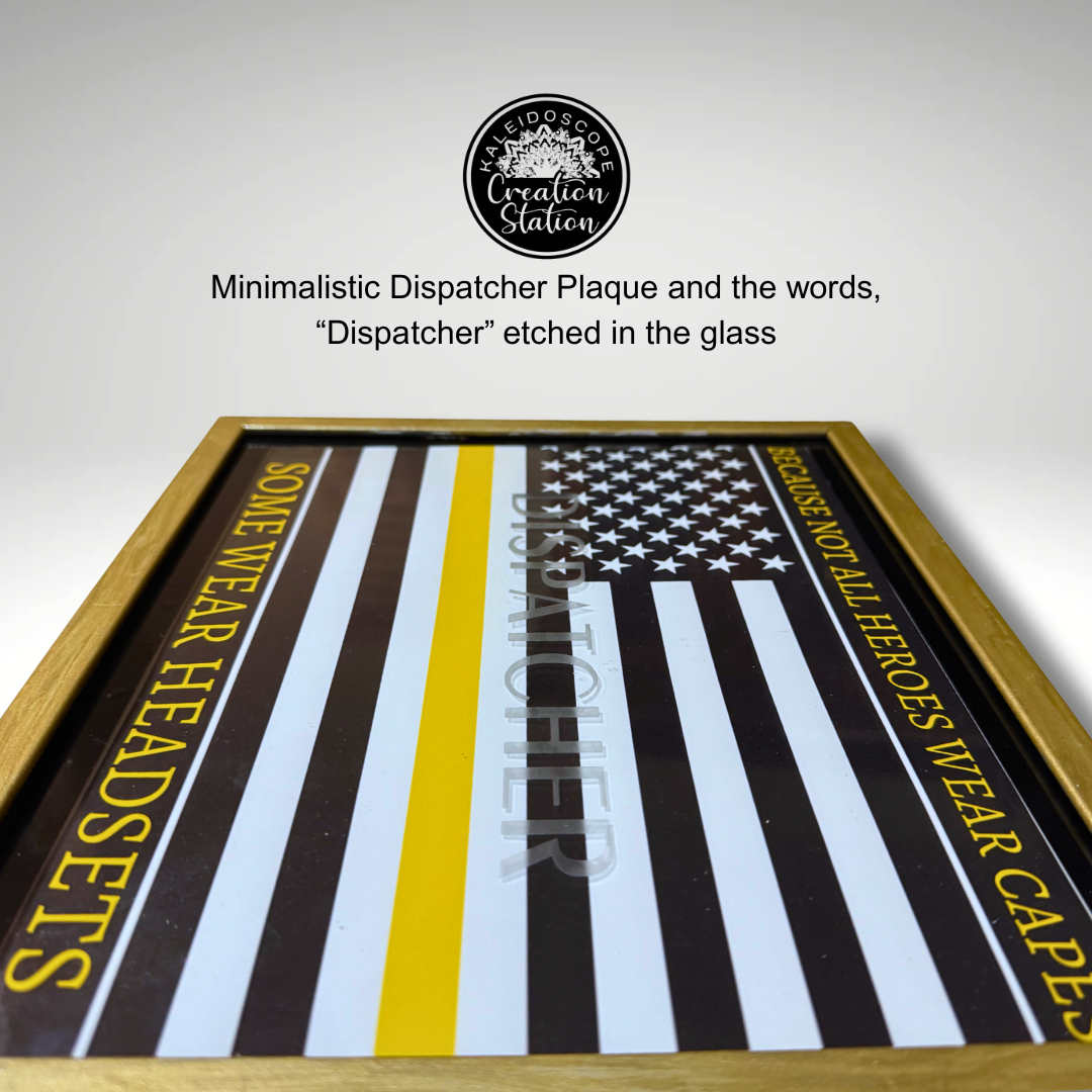 "Not All Heroes Wear Capes" First Responders Glass Etched Plaque