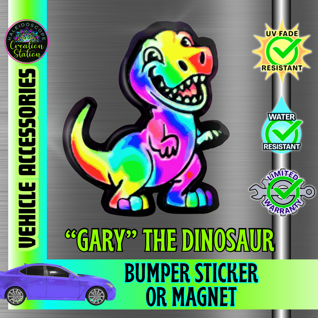 “Gary The Dino” Bumper Sticker or Magnet