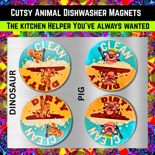 Animal Character Dishwasher Magnets