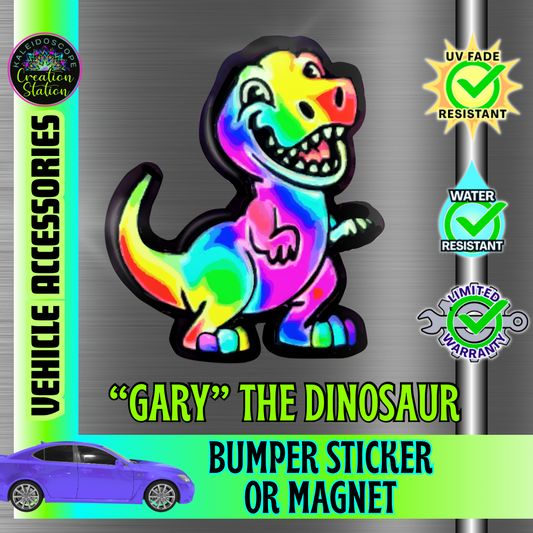“Gary The Dino” Bumper Sticker or Magnet