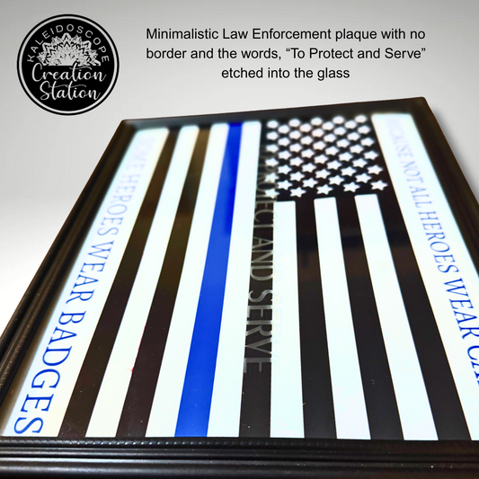 "Not All Heroes Wear Capes" First Responders Glass Etched Plaque