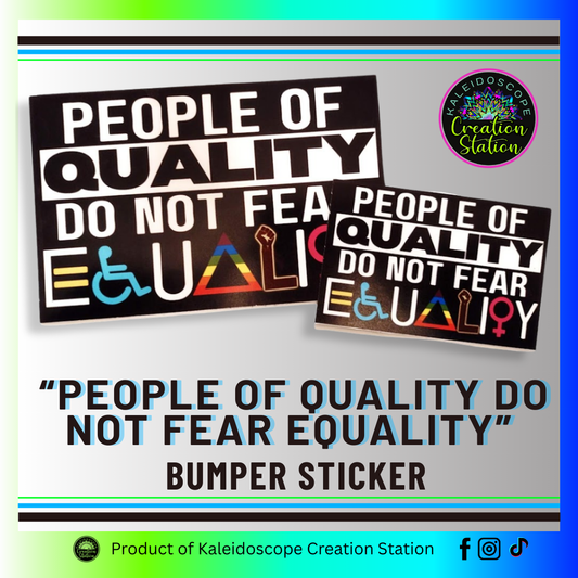"People of Equality" Bumper Sticker -or-Vehicle Magnet